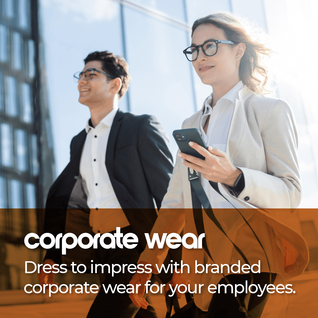 Dress to impress with branded corporate wear for your employees.
